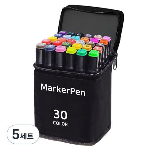 다다 디자인 드로잉 마카펜 천케이스, 5세트, 30색