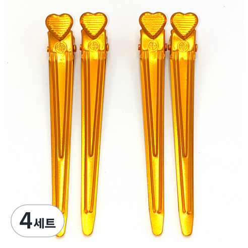 철미용 핀 대 2p, 노랑, 4세트