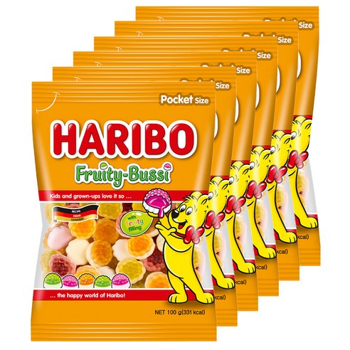 하리보 프루티부시 젤리, 100g, 6개