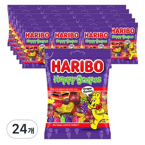 하리보 해피그레이프 젤리, 100g, 24개