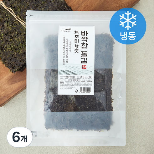 청해명가 바싹한 돌김 (냉동), 28g, 6개, 1개입