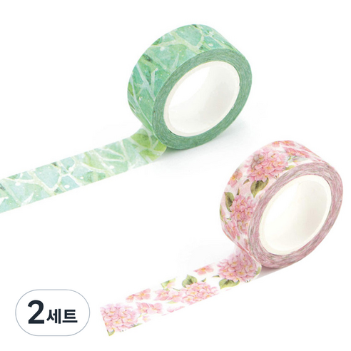 라이프포인트 내츄럴 일러스트 마스킹 테이프 07분단 세트, 07분단, 22아침이슬, 2세트
