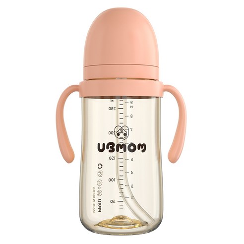 유비맘 시그니처 PPSU 빨대컵 280ml, 1개, 딸기