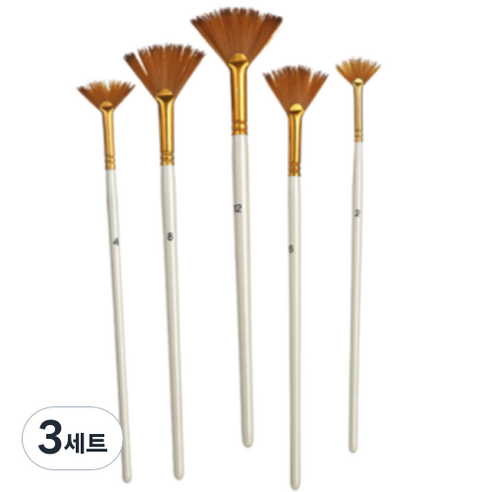 아베른 아티스트 수채 유화 붓 세트 D, 2, 4, 6, 8, 12호, 3세트