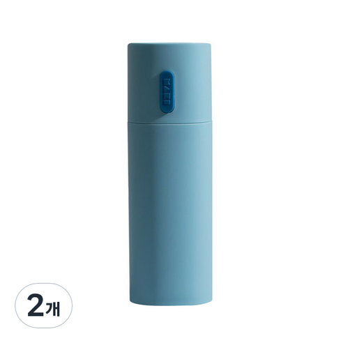 디에스 휴대용 파스텔 칫솔 치약통 블루, 2개