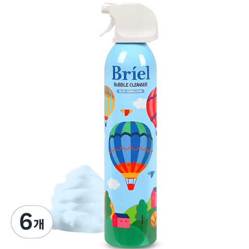 브리엘 블루 에드벌룬 버블 클렌저 풍선껌향, 6개, 300ml