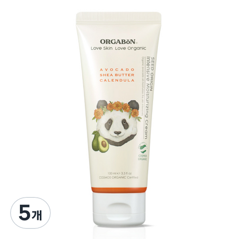 오가본 씨앗품은 유기농 유아용 보습크림, 5개, 100ml