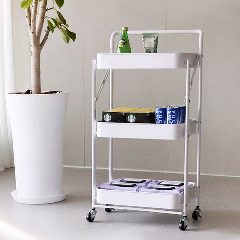 공간 효율을 극대화하는 마법, 라이프란스 접이식 철제 이동식 트롤리 3단