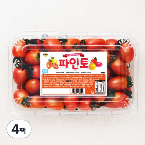 파인토 스테비아 대추방울토마토, 1kg, 4팩