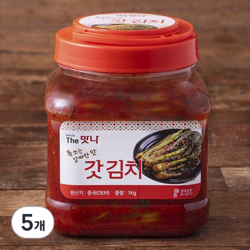 인우 더맛나 갓김치, 1kg, 5개