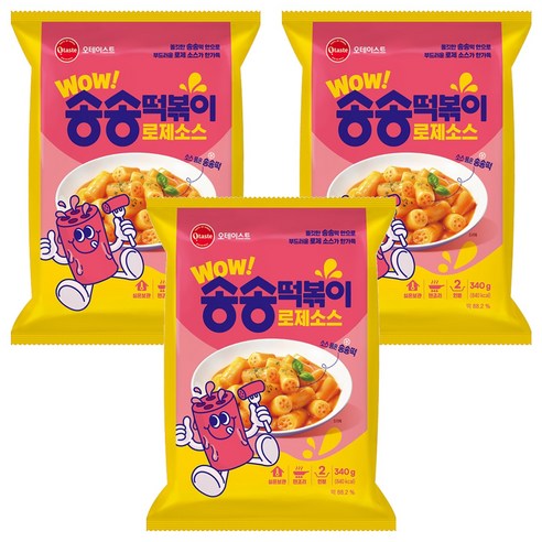 오테이스트 송송떡볶이 로제소스, 340g, 3개
