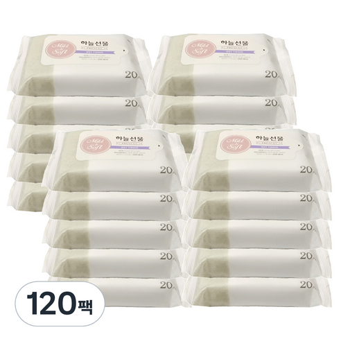 하늘선물 미니 물티슈, 20매, 120팩