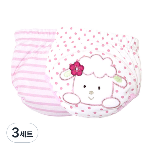 조이멀티 배변훈련팬티 2입, 양H (핑크), 3세트