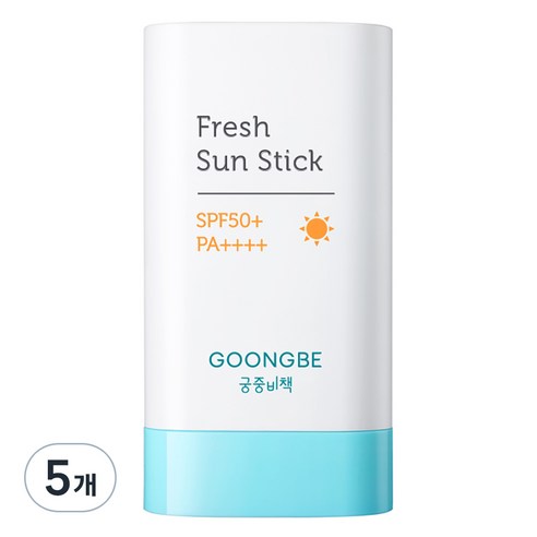 궁중비책 유아용 순딩자차 프레시 선스틱 SPF50+ PA++++, 19g, 5개