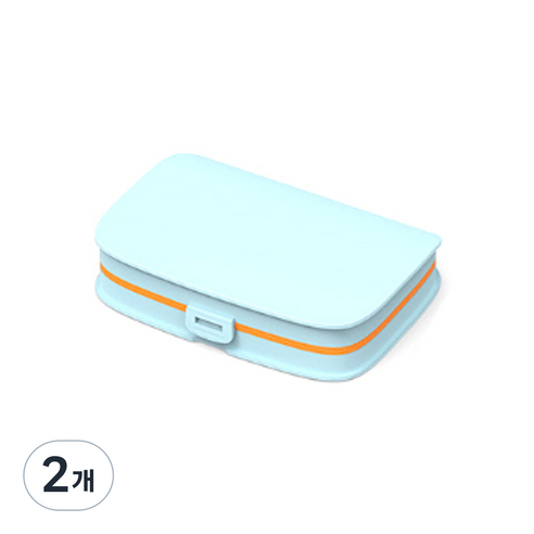 블록 알약 케이스 블루, 2개