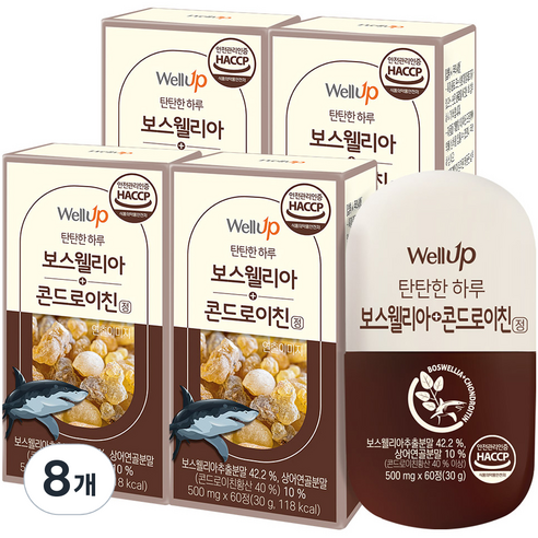 로엘 웰업 보스웰리아 상어연골 콘드로이친정 8개월분, 60정, 8개
