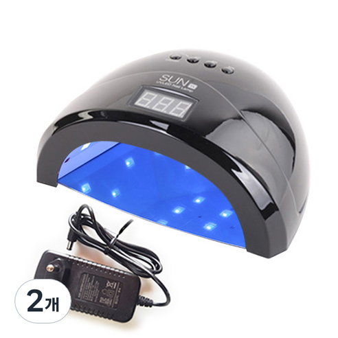 SUN1 LED/UV 젤네일 램프 48W, 블랙, 2개