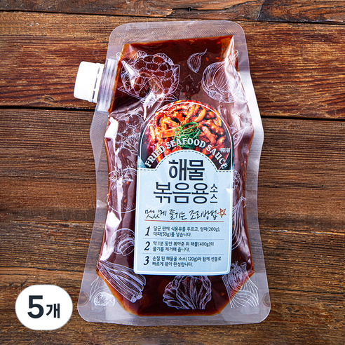 주비푸드 해물볶음용 소스, 500g, 5개