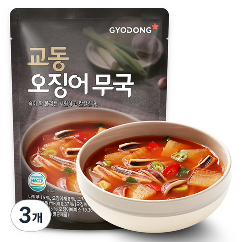 교동식품 오징어무국, 500g, 3개
