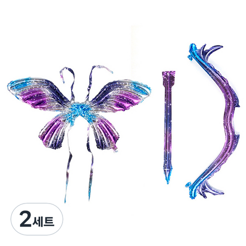 마켓감성 엘프궁수 풍선 3종 세트, 다크블루, 2세트