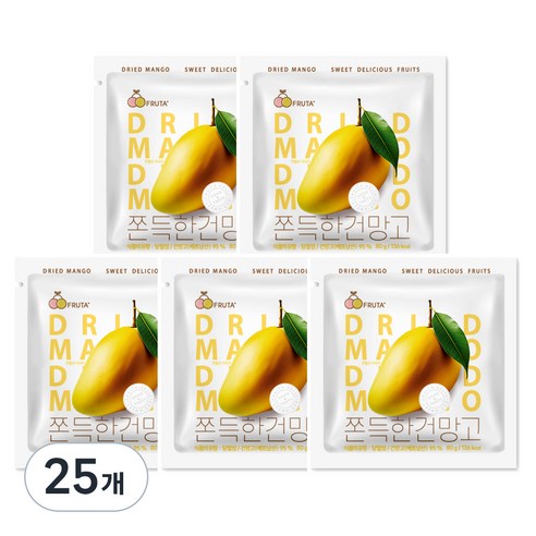 프루타 쫀득한 건망고, 25개, 80g