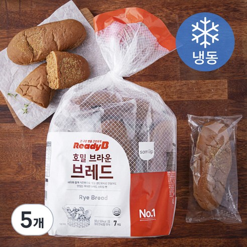 삼립 호밀 브라운 브레드 (냉동), 85g, 7개입, 5개