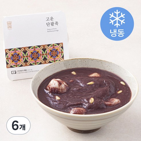 담꽃 고운 단팥죽 (냉동), 250g, 6개