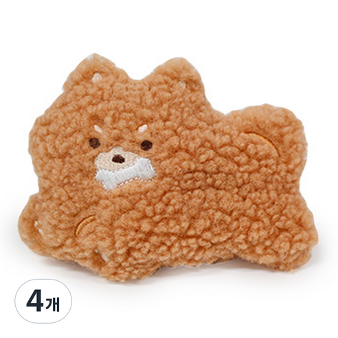 모찌타운 포켓형 뽀글뽀글 핫팩 인형 뽀글포메 10cm, 멀티(혼합)컬러, 4개