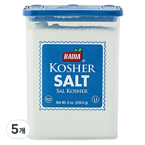 바디아 코셔 솔트, 226.8g, 5개