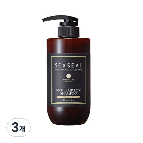 씨실 밤부솔트 미네랄 안티 헤어 로스 삼푸, 490ml, 3개