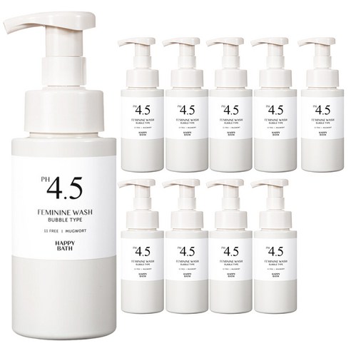 해피바스 PH4.5 약산성 쑥 버블 여성 청결제, 250g, 10개