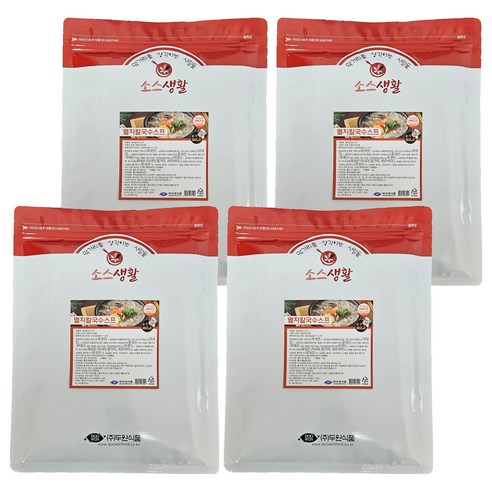 두원식품 멸치칼국수 스프, 1kg, 4개