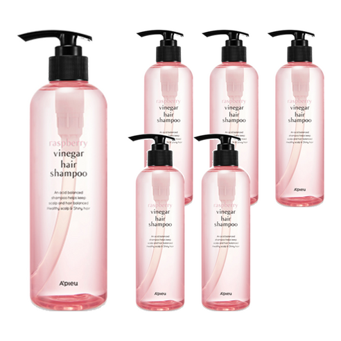 어퓨 라즈베리 식초 헤어 샴푸, 500ml, 6개