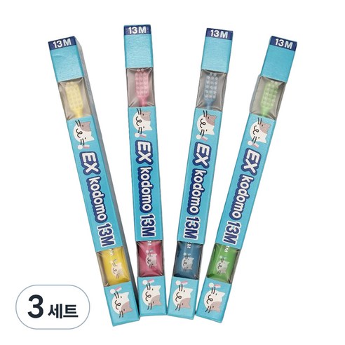 라이온 코도모 유아 칫솔, 혼합색상, 4개입, 3세트