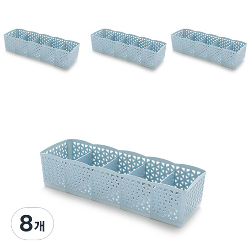 마켓감성 5칸 다용도 정리함, 블루, 8개