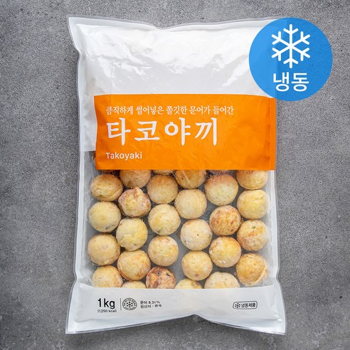 세미원 타코야끼 (냉동) 1kg, 1개