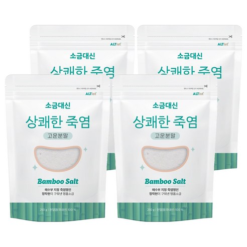 알티스트 소금대신 상쾌한 죽염 고운분말, 250g, 4개