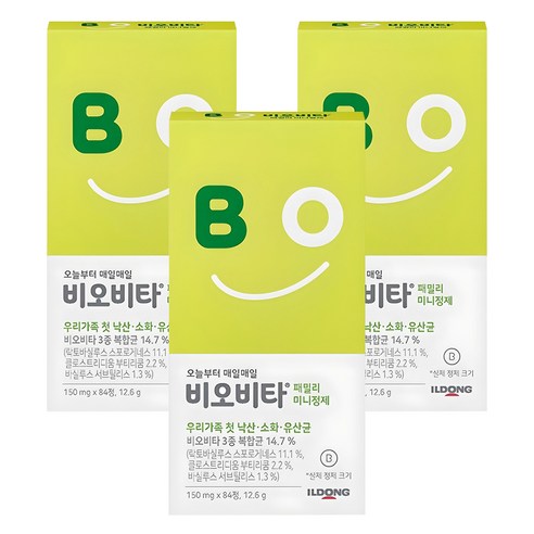 비오비타 패밀리 미니정제 유산균, 84정, 3개