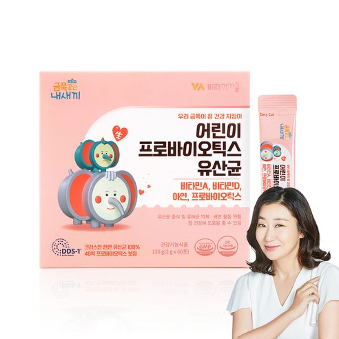 비타민마을 금쪽같은내새끼 어린이 프로바이오틱스 유산균 60p, 120g, 1개