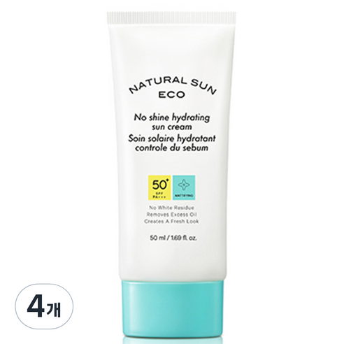 더페이스샵 내추럴 선 피지잡는 수분 선크림 50ml SPF50+ PA+++, 4개