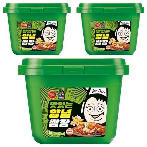 진미 맛있는 양념쌈장, 1kg, 3개