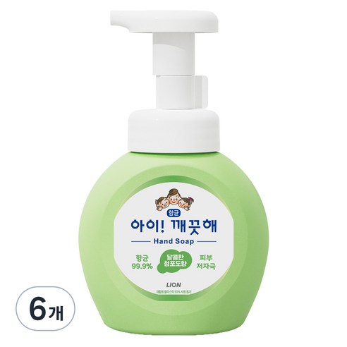 아이깨끗해 향균 거품 핸드솝 청포도, 250ml, 4개