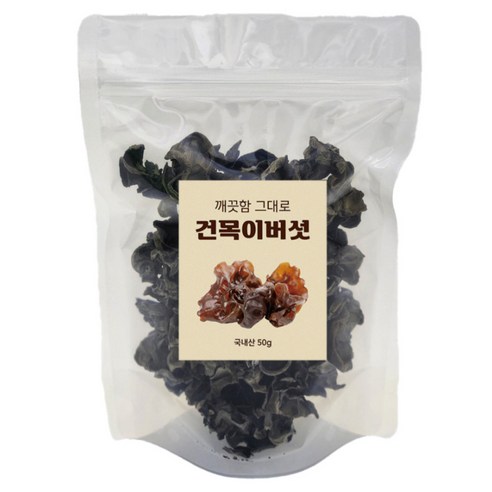 준컴퍼니 깨끗함 그대로 국산 건목이버섯, 50g, 1개