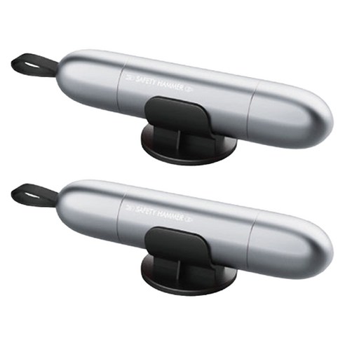 보새 차량용 2ni1 비상탈출기 WDC-001, 2개, 실버