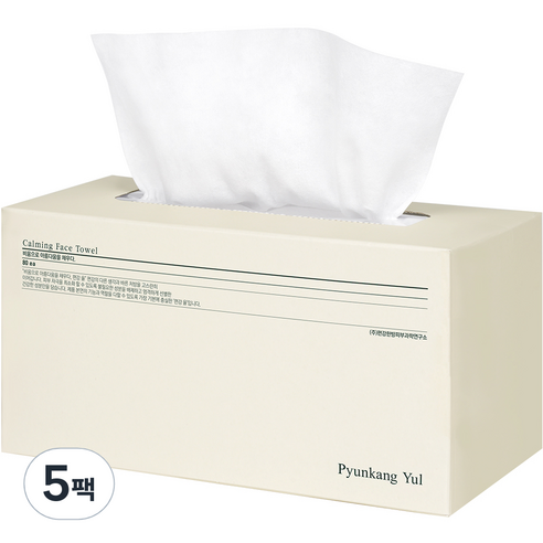 편강율 진정 페이스 타올, 80매입, 5개