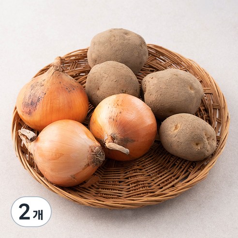 국내산 친환경 인증 국내산 감자&양파, 1.2kg, 2개