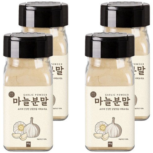 바른미각 마늘 분말, 4개, 60g