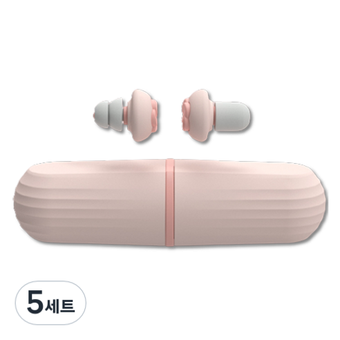 스카위즈 아이디어폼 꽃잎 이어플러그 세트 연핑크, 5세트