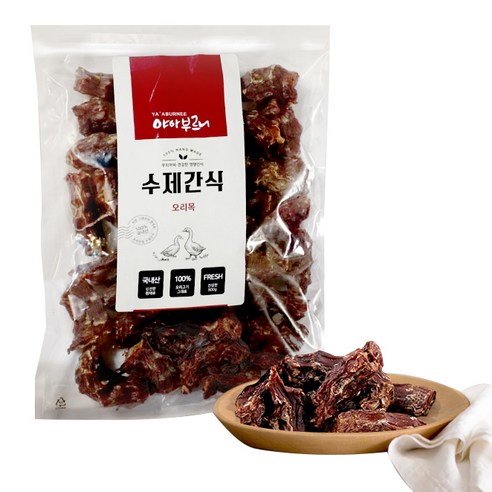 피지마켓 수제간식 대용량팩, 오리목뼈, 500g, 1개