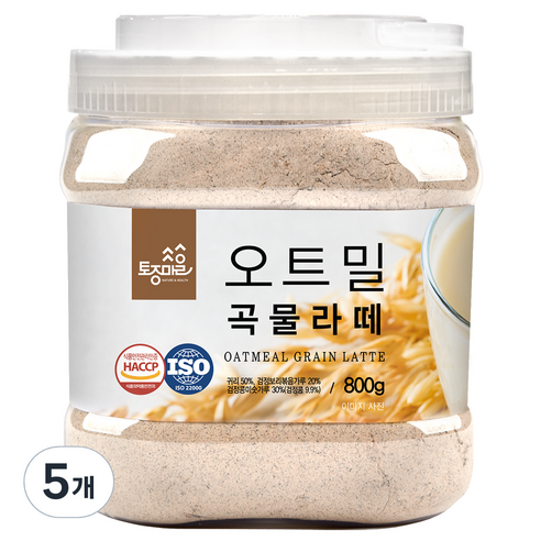 토종마을 오트밀 곡물라떼분말, 800g, 1개입, 5개